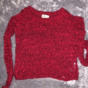 Red Hollister Knit Sweater